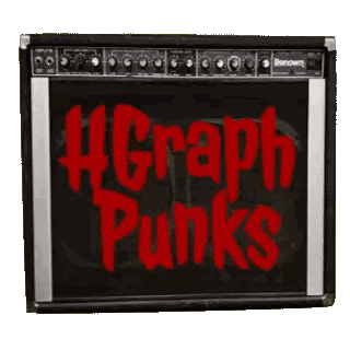An Amplifier That Says #Graph Punks In Red On It Sticker