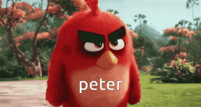 An Angry Bird From The Movie Angry Birds Is Named Peter GIF