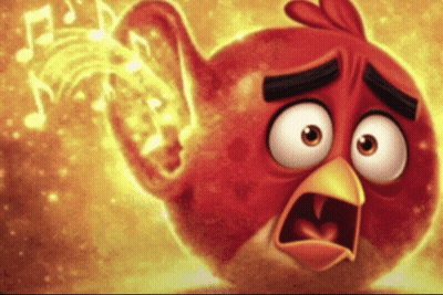 An Angry Bird With A Surprised Look On His Face GIF
