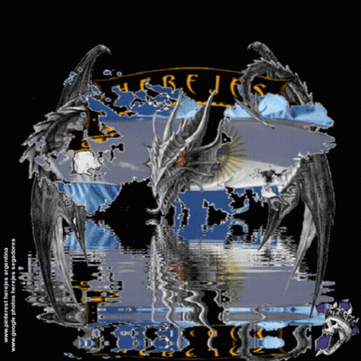 An Animated Image Of A Dragon With The Word Argentina In The Background GIF