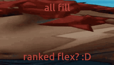 An Animated Image With The Words All Fill And Ranked Flex GIF