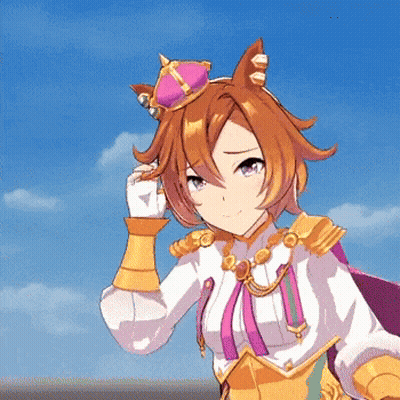 An Anime Girl With A Crown On Her Head GIF