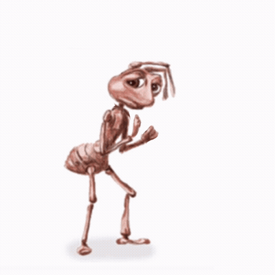 An Ant Is Holding A Flag That Says France On It GIF