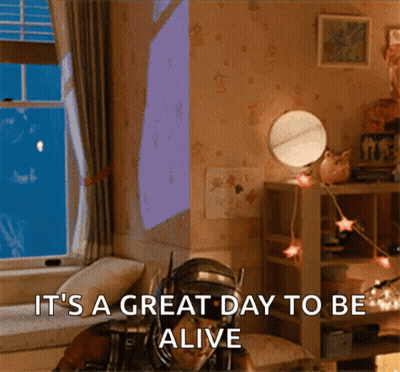 An Ant Man Says It 'S A Great Day To Be Alive In Front Of A Window GIF