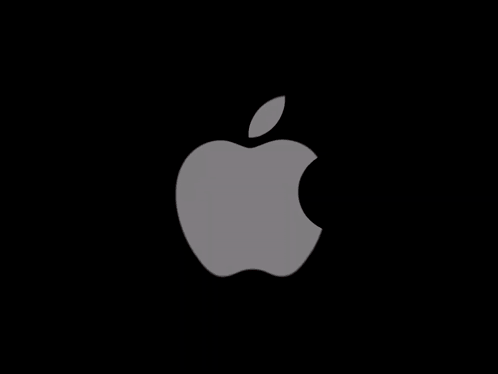 An Apple Logo Is On A Red Background GIF