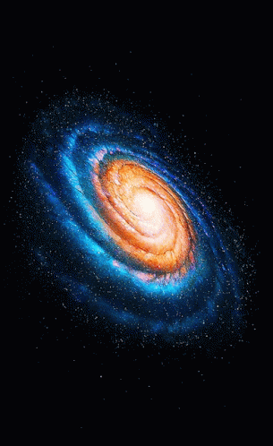 An Artist 'S Impression Of A Spiral Galaxy In The Outer Space GIF
