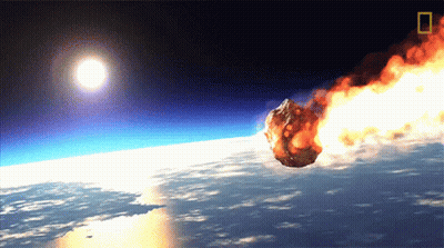 An Artist 'S Impression Of An Asteroid That Is Coming Towards The Earth GIF