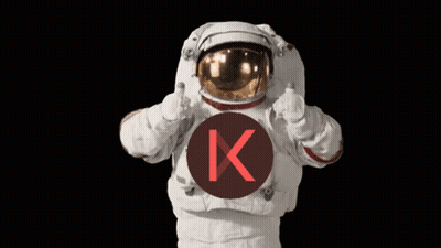 An Astronaut Giving A Thumbs Up With A Circle With The Letter K In It GIF