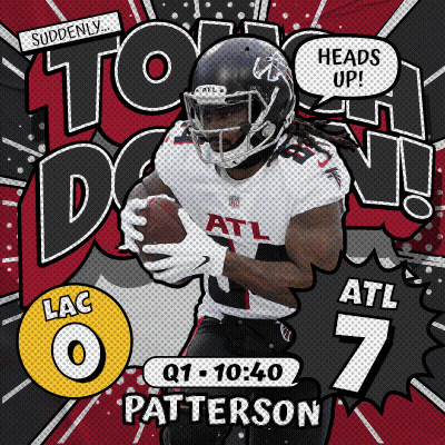 An Atl Football Player Is Running With The Ball GIF
