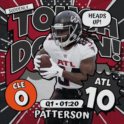 An Atl Football Player Named Patterson Is Running With The Ball GIF
