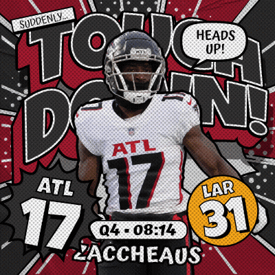 An Atl Football Player With The Number 17 On His Shirt GIF