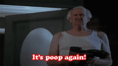 An Elderly Man Is Holding A Hair Dryer And Says It 'S Poop Again .. GIF