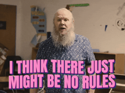 An Elderly Man With A Beard Says I Think There Just Might Be No Rules GIF