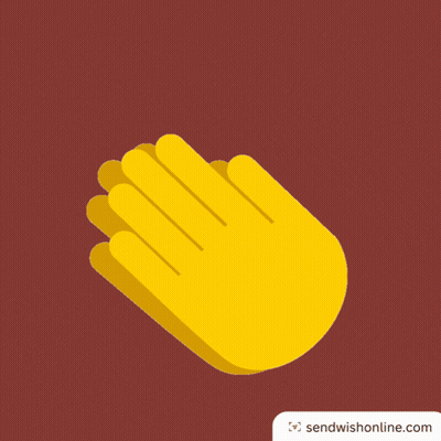 An Icon Of A Hand Clapping With The Website Sendwishonline.com Underneath GIF