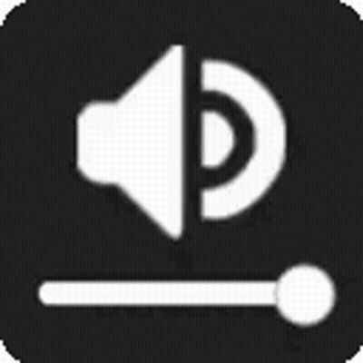 An Icon Of A Speaker With A Slider On A Black Background . GIF