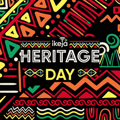 An Ikeja Heritage Day Poster With A Colorful Design GIF