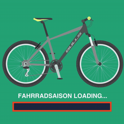 An Illustration Of A Bulls Bicycle With A Loading Bar GIF