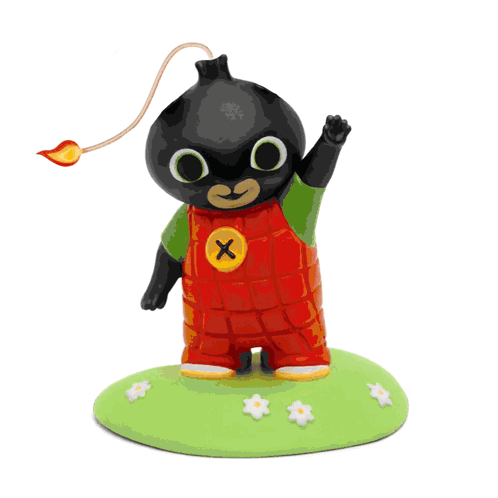 An Illustration Of A Cat With A Bomb And The Word Bing Behind Him GIF