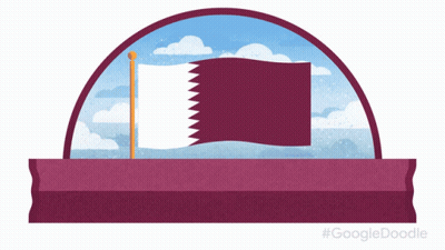 An Illustration Of A Flag With Arabic Writing And The Words Google Doodle GIF