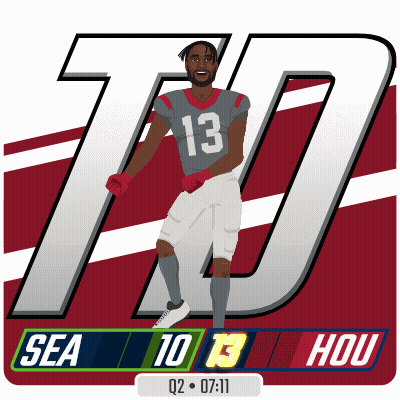 An Illustration Of A Football Player With The Number 13 GIF