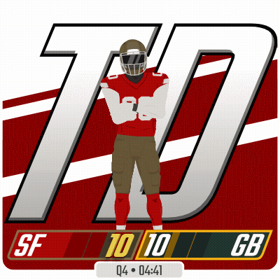 An Illustration Of A Football Player With The Number 70 On It GIF