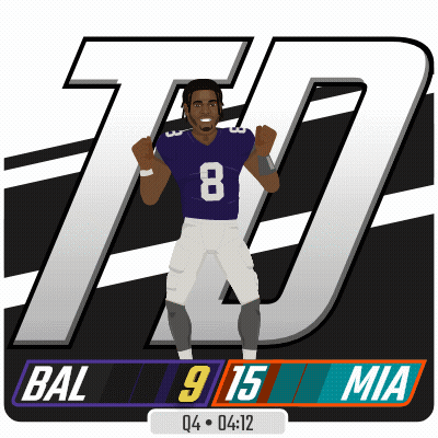 An Illustration Of A Football Player With The Number 8 GIF