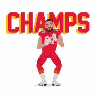 An Illustration Of A Football Player With The Word Champs In The Background GIF
