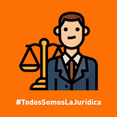 An Illustration Of A Judge 'S Gavel On Top Of A Book With The Words #Somosabogadosdenegocios Below It GIF