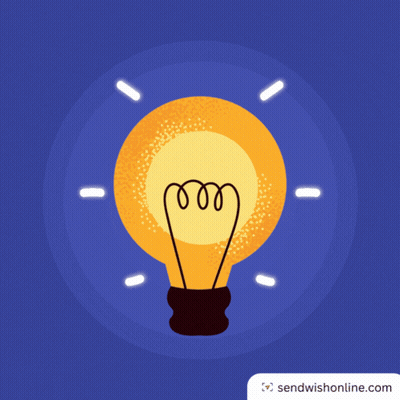 An Illustration Of A Light Bulb With The Website Sendwishonline.com In The Corner GIF