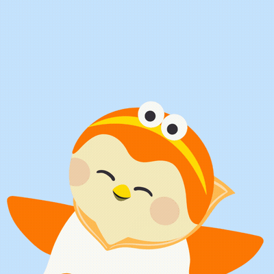 An Illustration Of A Penguin With The Words Yippee Written Below It GIF
