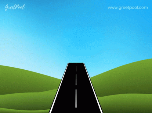 An Illustration Of A Road With The Website Www.greetpool.com GIF