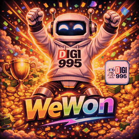 An Illustration Of A Robot Wearing A Digi 999 Sweatshirt GIF