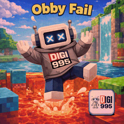 An Illustration Of A Robot Wearing A Digi 999 Sweatshirt GIF