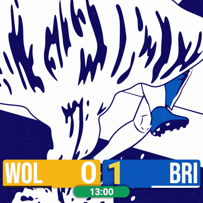 An Illustration Of A Soccer Game With Wol 0 1 Bri GIF