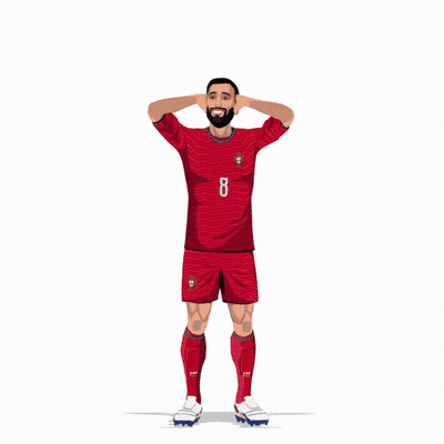 An Illustration Of A Soccer Player With The Number 8 On His Shirt GIF