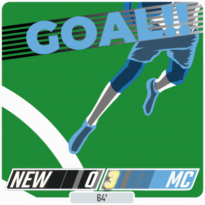 An Illustration Of A Soccer Player With The Word Goal Written On It GIF