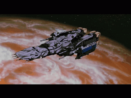 An Illustration Of A Space Ship With The Number R-930 On The Side GIF