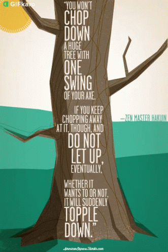 An Illustration Of A Tree With A Quote By Zen Master Haikuin GIF
