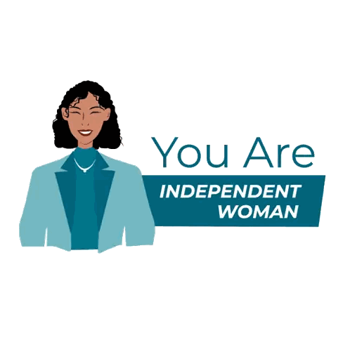 An Illustration Of A Woman With The Words You Are Independent Passionate Woman Behind Her Sticker