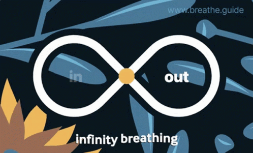 An Infinity Symbol With The Words In And Out Written Below It GIF