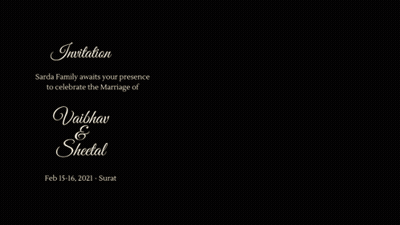 An Invitation For A Wedding Is Dated February 15Th 2021 GIF