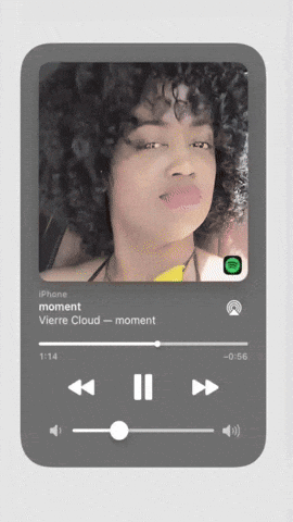 An Iphone Playing A Song Called Moment By Vierne Cloud GIF