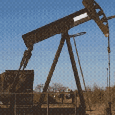 An Oil Pump With A White Sticker On It That Says ' A ' On It GIF