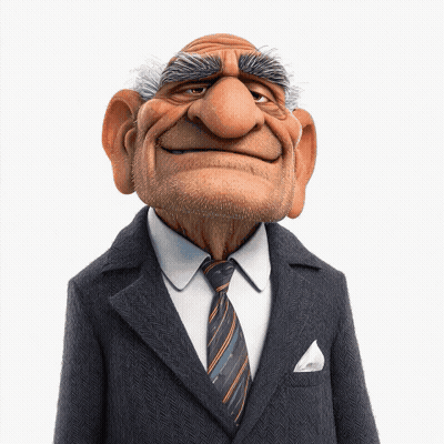 An Old Man In A Suit And Tie Is Smiling GIF