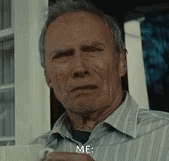 An Older Man Is Holding A Cup Of Coffee And Making A Face . GIF
