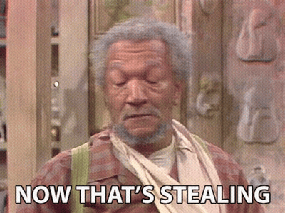 An Older Man With A Bandage On His Arm Says Now That 'S Stealing GIF