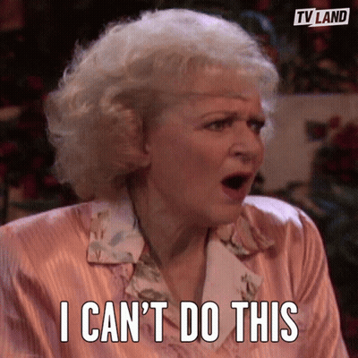 An Older Woman Says I Can 'T Do This With Her Mouth Open GIF