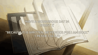 An Open Bible With The Words Have A Wonderous Day In Christ GIF