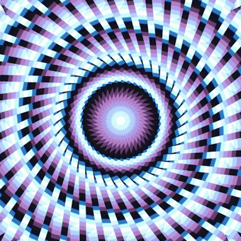 An Optical Illusion Of A Purple And Blue Swirl GIF