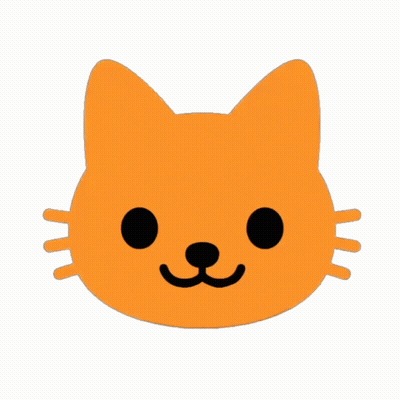An Orange Cat With Black Eyes And Whiskers Is Smiling GIF